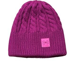 Under Armour Women's Heavy weight fleece lined knit winter hat beanie